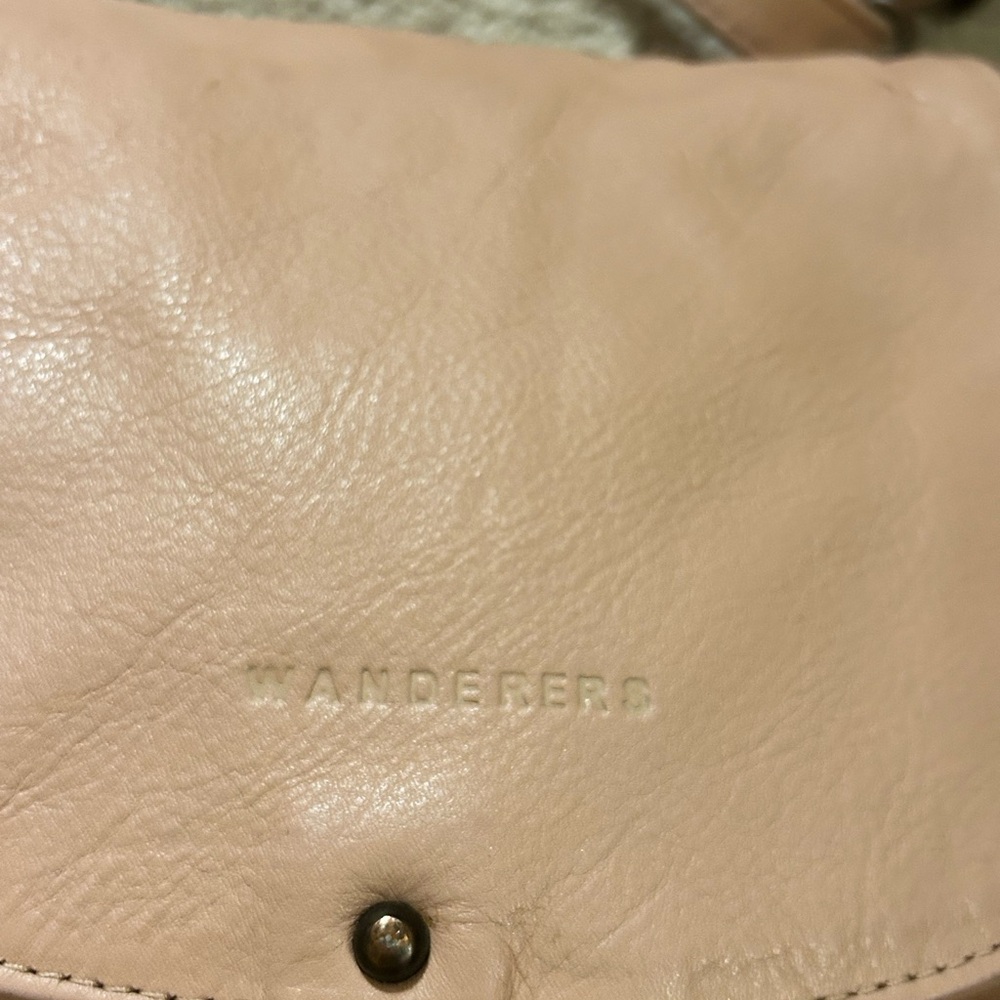 Wanderers Travel Co. Blush Pink Tan Leather Crossbody Bag - Picture 2 of 9